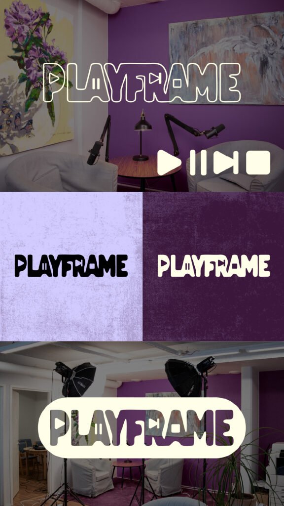 Playframe logosuunnittelu portfolio